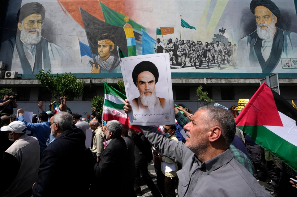 An anti-Israeli protest in Iran