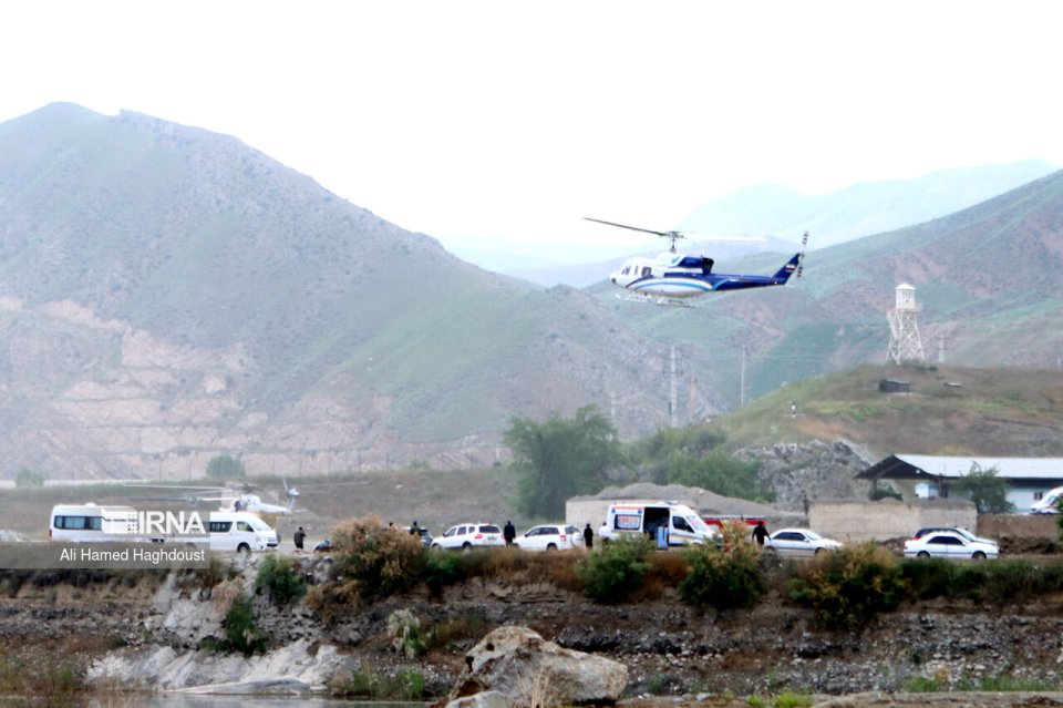 The reported last picture of the helicopter before it crashed near Azerbaijani border