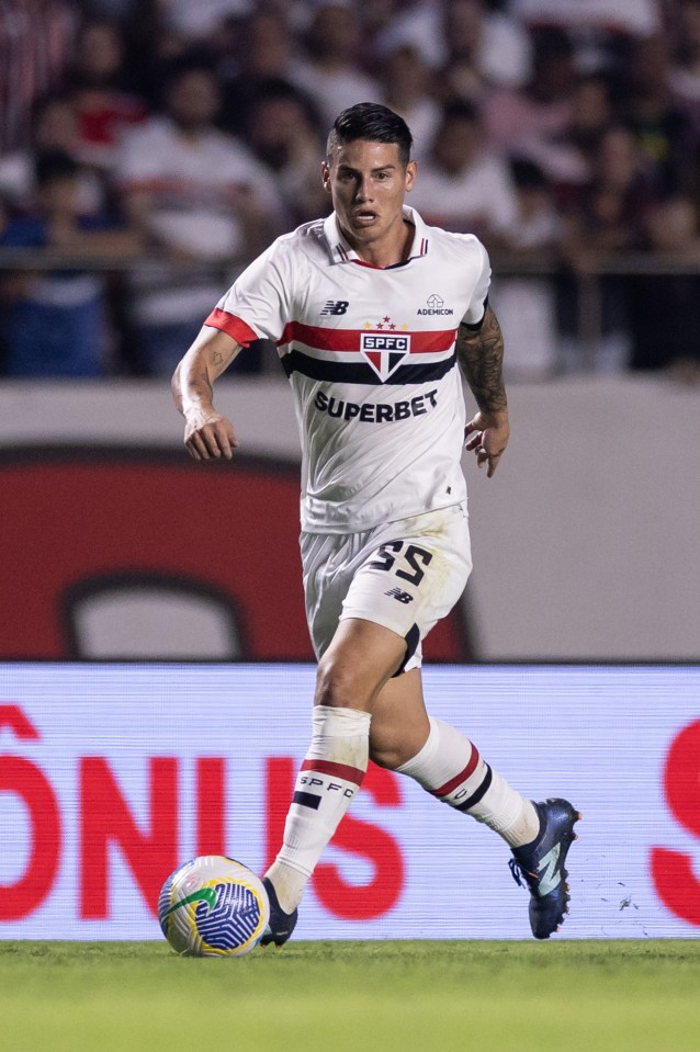 James Rodriguez now plays for Sao Paulo in Brazil