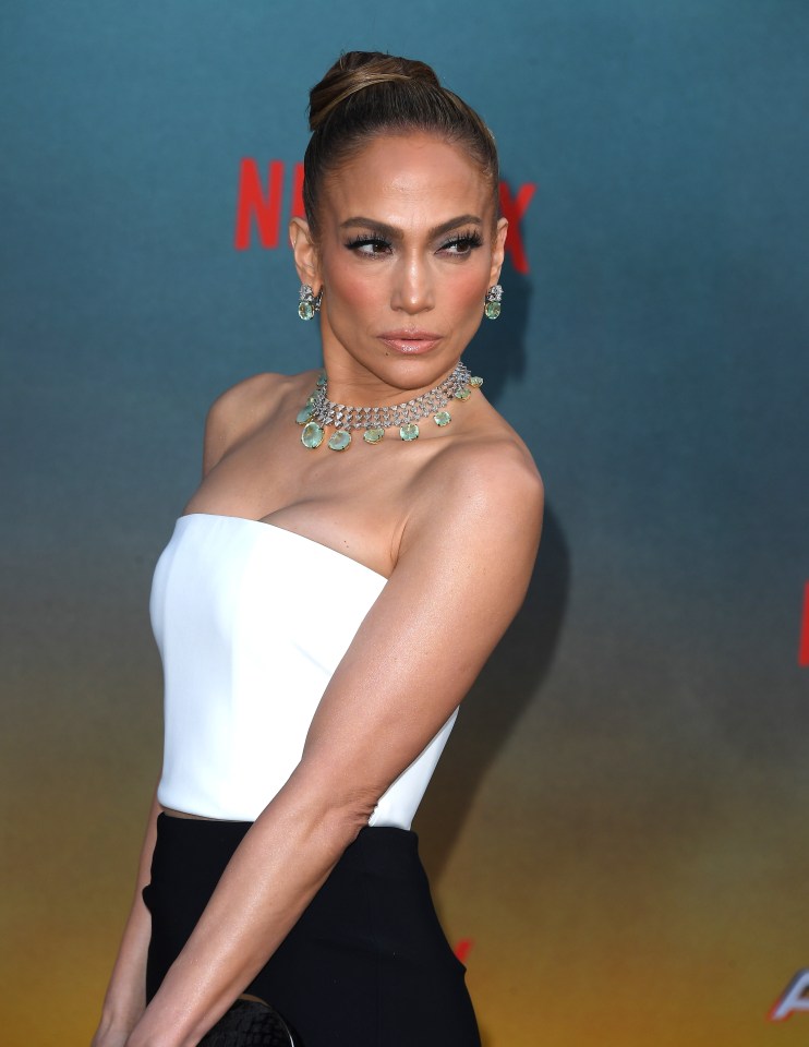 Jennifer Lopez was snapped at the premiere of her Netflix movie