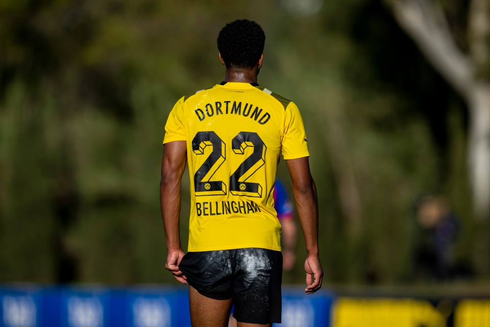 Bellingham wore the number 22 at Borussia Dortmund