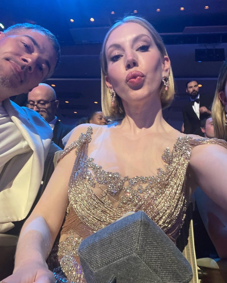 Katherine snapped some selfies during the awards ceremony