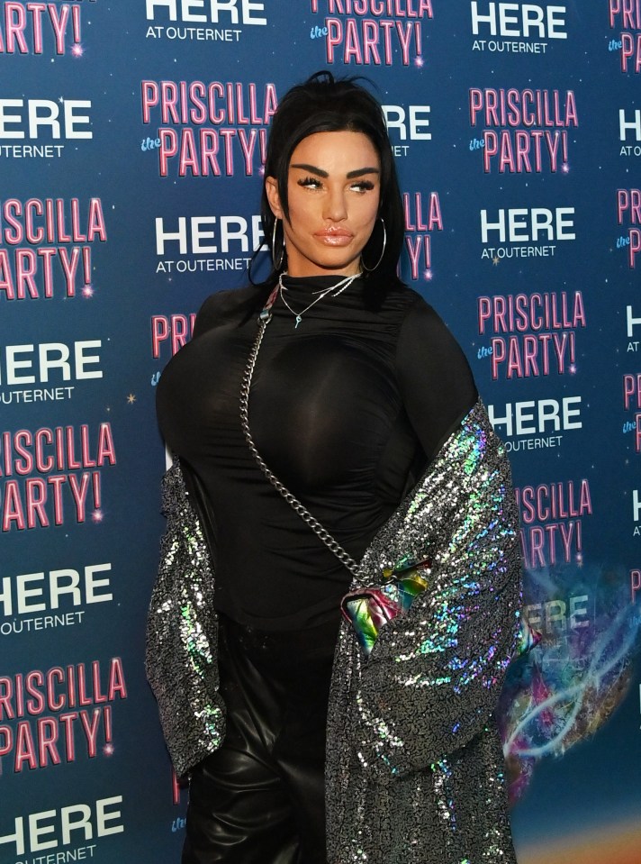 March 25: Katie Price attends the press night performance of “Priscilla The Party!”