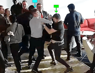 Footage allegedly shows Roy Keane elbowing a fan after he was 'headbutted'