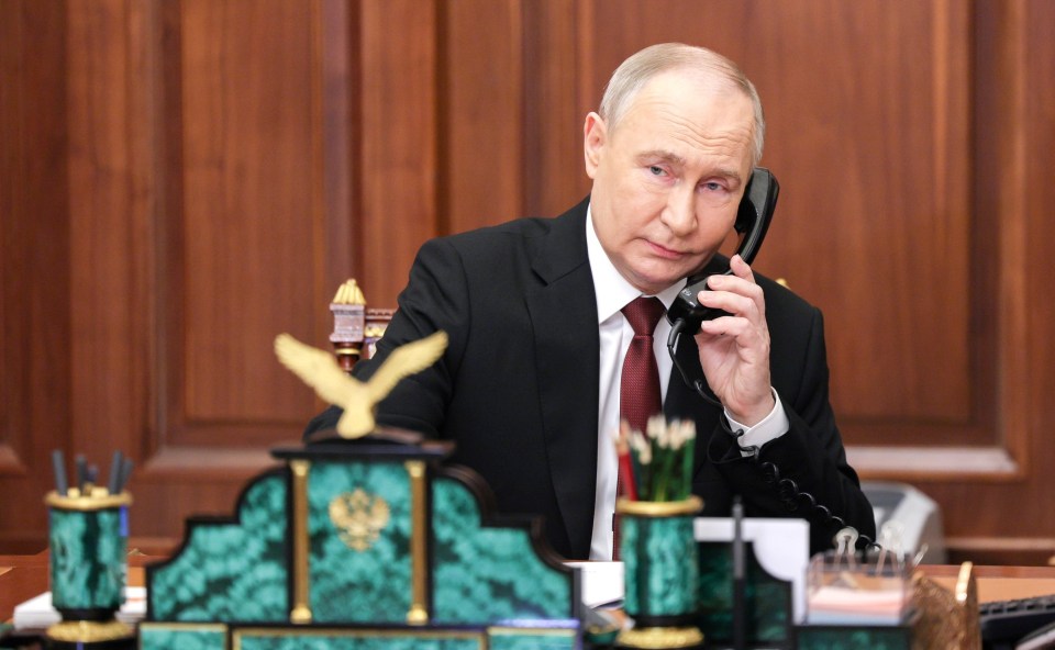 Vladimir Putin pictured today before he is sworn in for the fifth time as Russian president