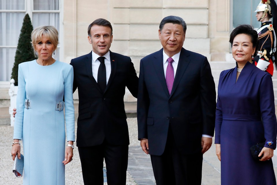 Western nations like France have rolled the red carpet out for China, pictured Emmanuel Macron and President Xi Jinping during a state visit