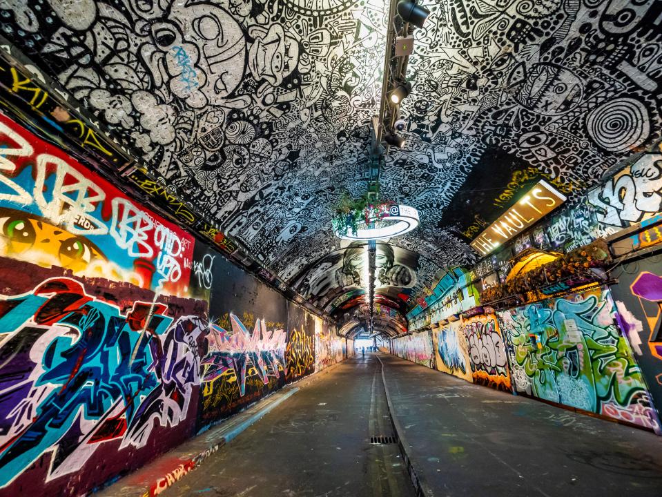 Track down the best places to see street art in London, including the colourful Leake Street Arches