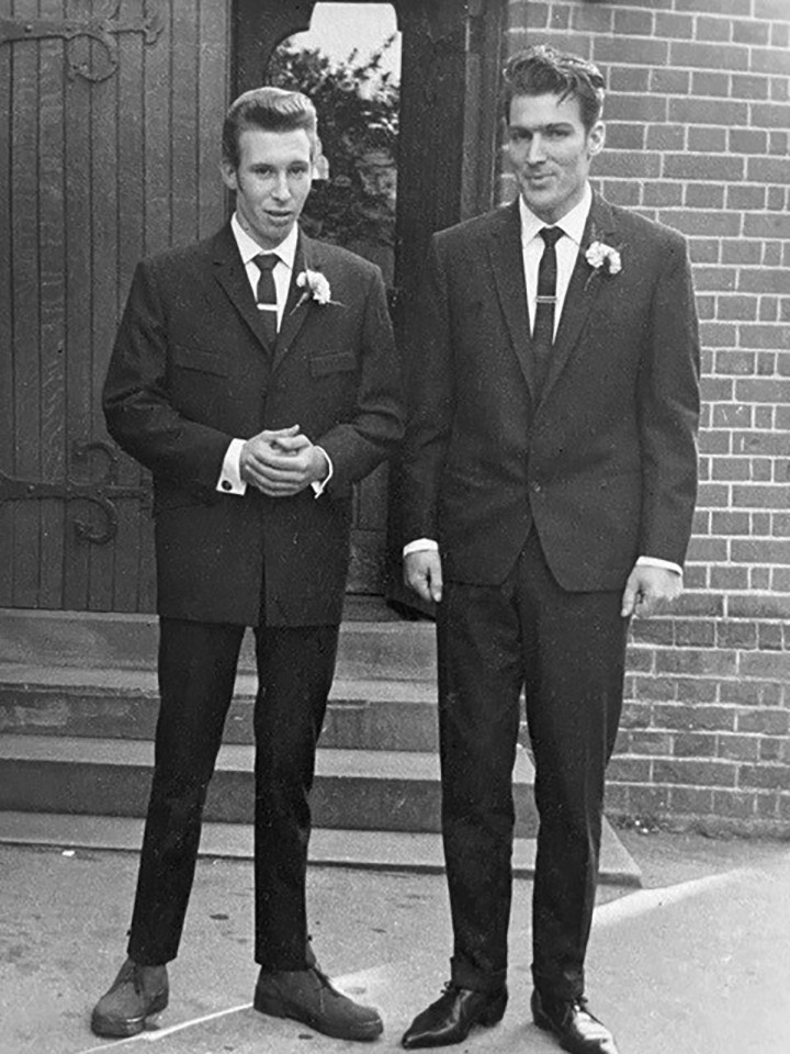 Ronnie with his brother on his wedding day in 1964