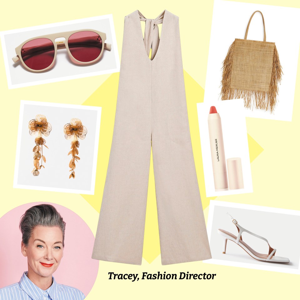 Tracey loves a linen jumpsuit