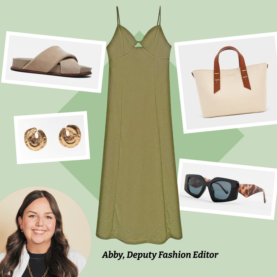 Abby's linen dress is perfect for a summer holiday