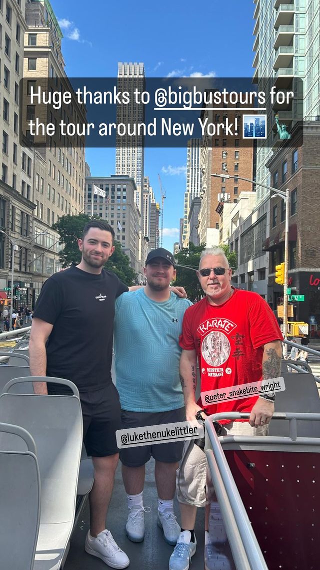 Luke Littler took an open-top tour bus with rivals Luke Humphries and Peter Wright ahead of the tournament Credit: INSTAGRAM@LUKEHUMPHRIES180