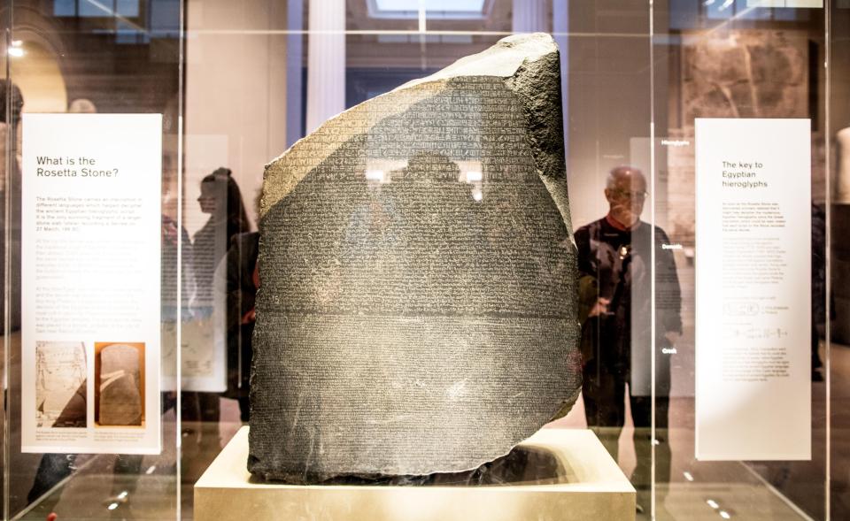 The Rosetta Stone is among the museum's most famous artefacts