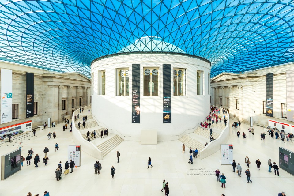 The British Museum near Russell Square is the world’s oldest national museum dedicated to human history, art and culture