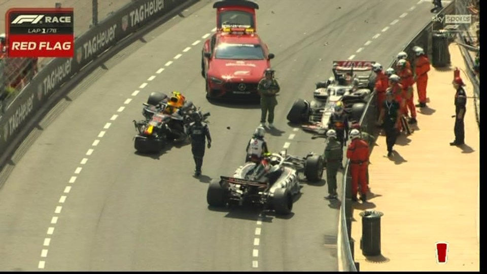 The three cars were all forced to retire from the session