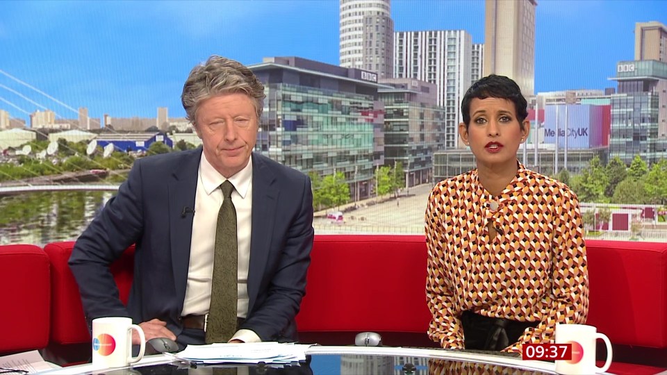 Naga Munchetty was missing from the BBC Breakfast sofa