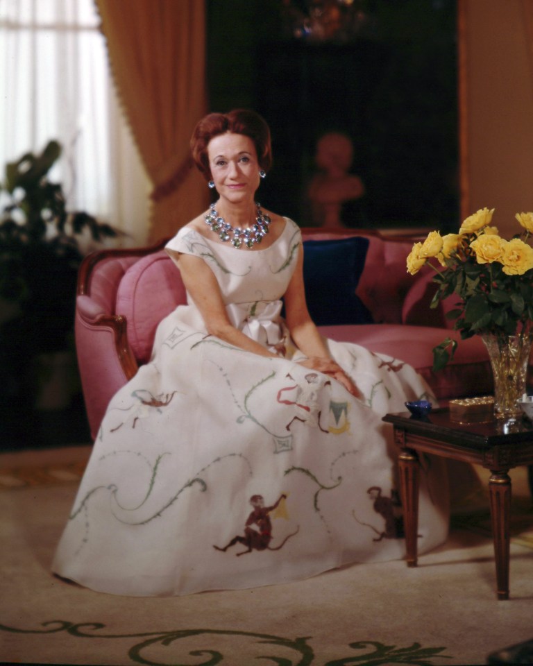 A portrait of the Wallis Simpson, Duchess of Windsor