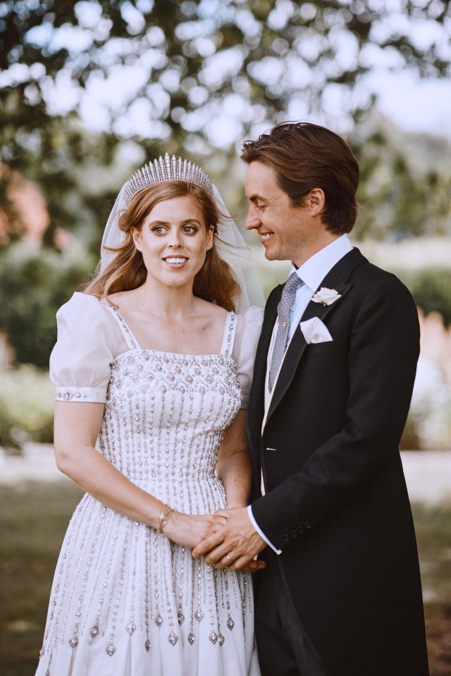 Princess Beatrice wore Queen Mary's Fringe tiara for her wedding to Edoardo Mapelli Mozzi in 2020