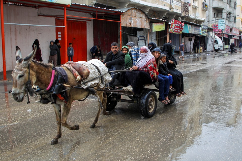 Some families even moved out using donkeys