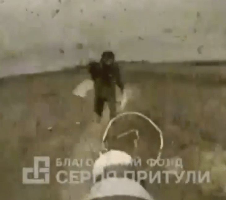 The drone targeted the Russian fighter and caused unimaginable horrors