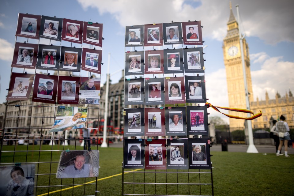 Pictures of those that died after receiving infected blood