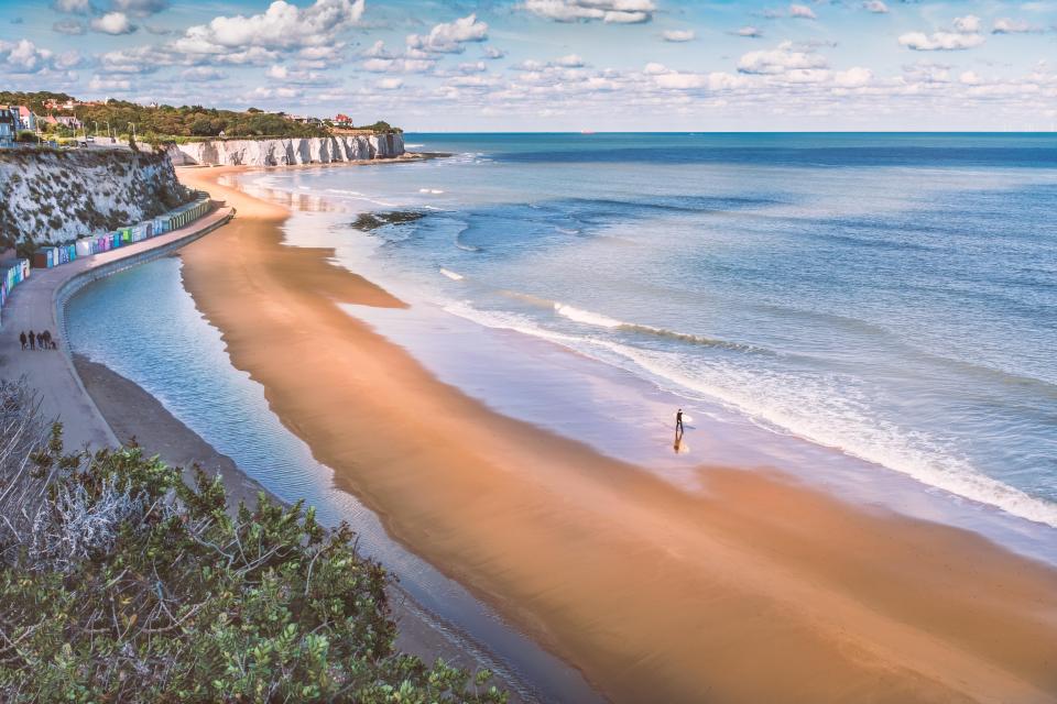 The coastal walk from Margate to Stone Bay (pictured), is an easy walk that takes roughly three hours, with great views and is largely traffic-free