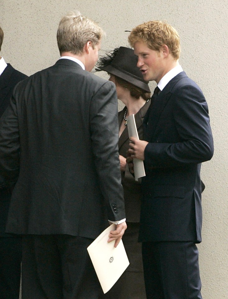 Prince Harry & Charles Spencer at the 10th-anniversary memorial service for Diana