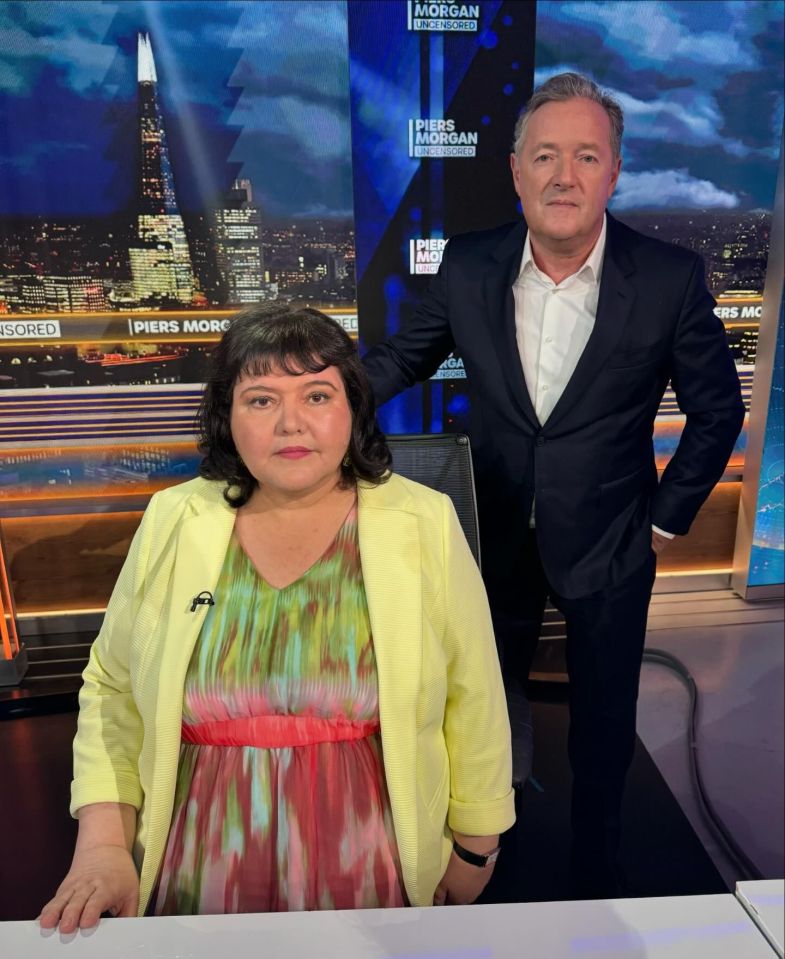 Harvey was grilled by Piers Morgan in her first ever TV interview