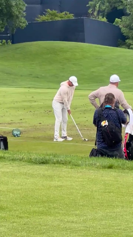 The star went through his paces two days before the tournament starts