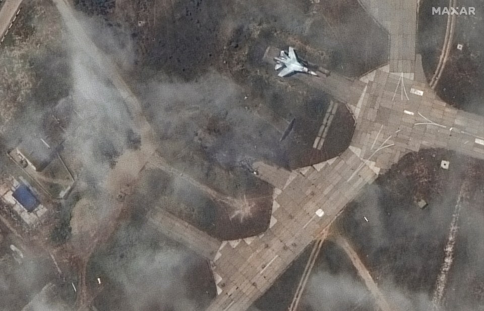 The airbase is a home to Su-27, extensively used in the war on Ukraine by Moscow