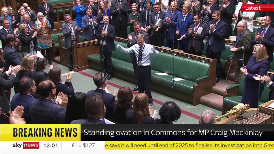 He received an emotional return to the Commons on Wednesday