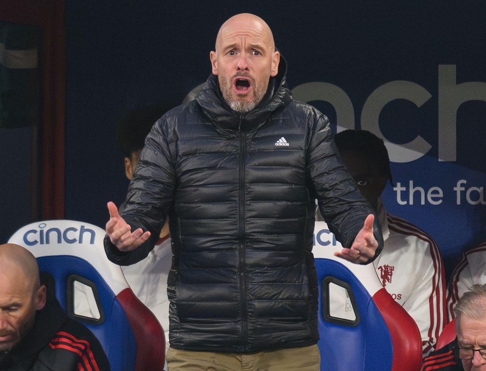 Man Utd boss Erik ten Hag can’t believe what’s happening at Selhurst Park