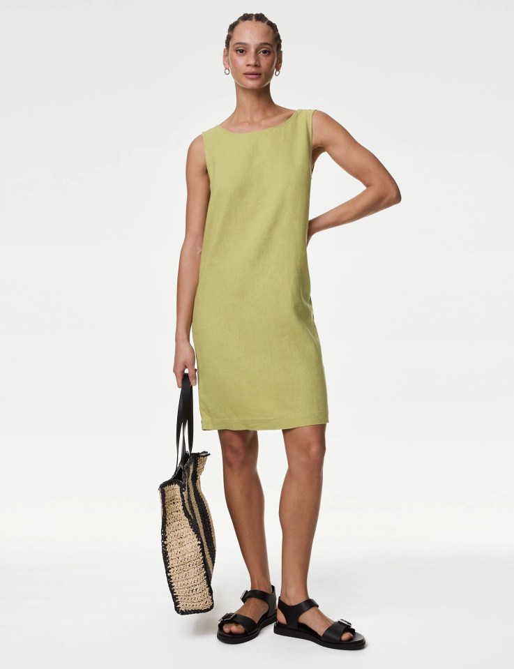 Shoppers are loving this simple and elegant linen dress from M&S