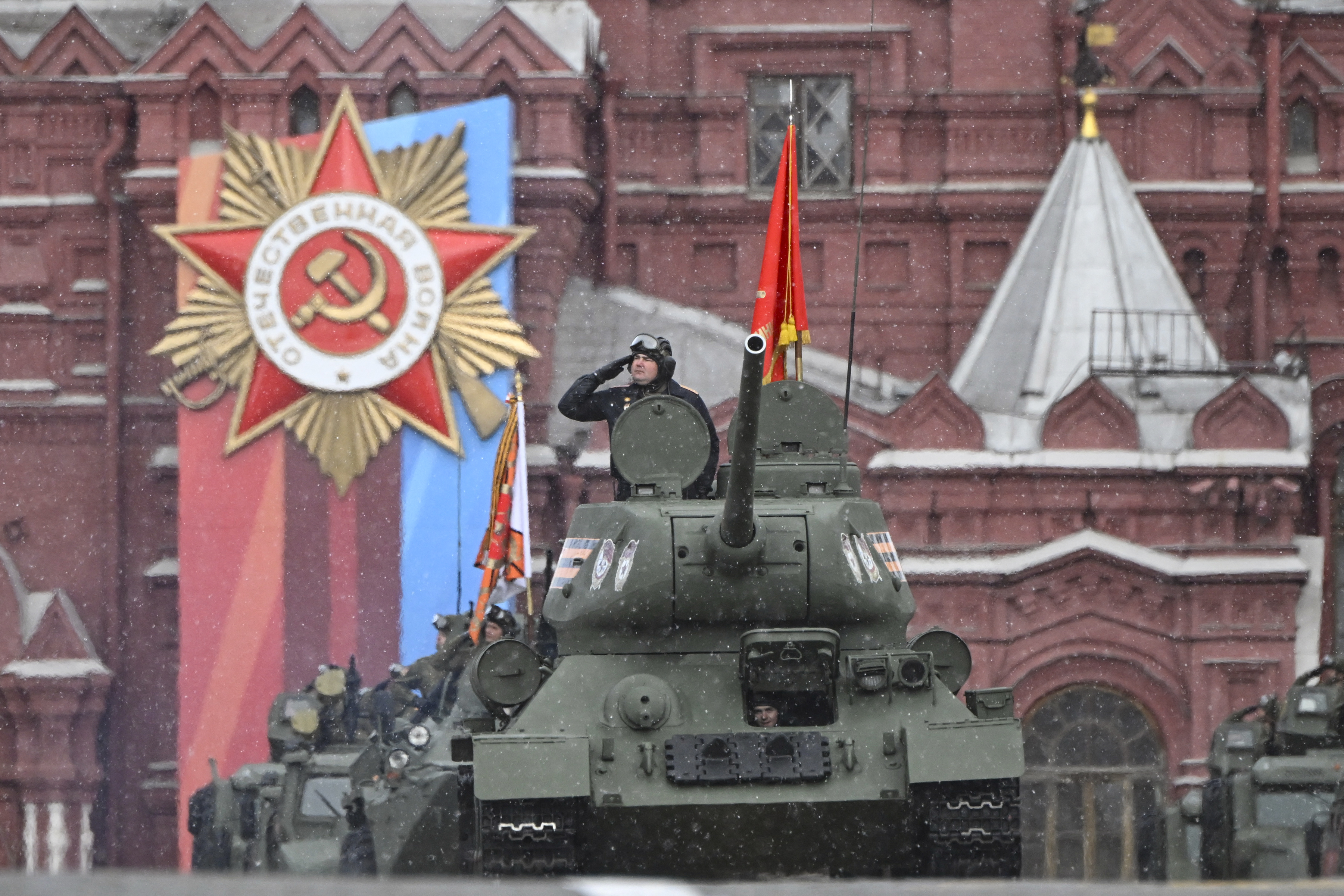 The parade featured just one measly tank