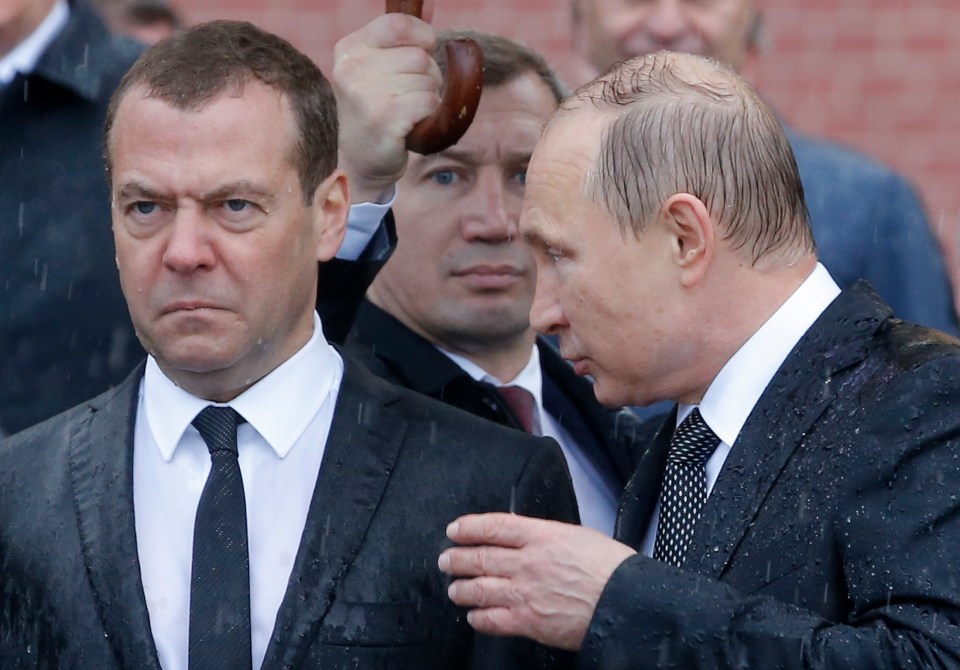 Top Kremlin crony Dmitry Medvedev has warned of a 'worldwide catastrophe' if Western troops are deployed to Ukraine