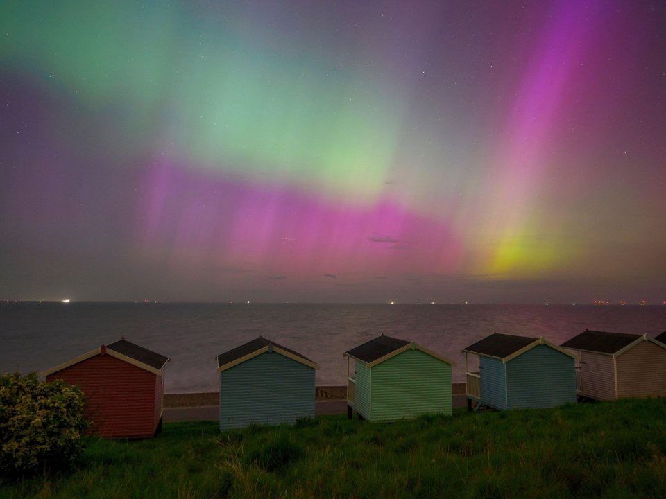 The array of lights could be seen in Minster on Sea in Kent