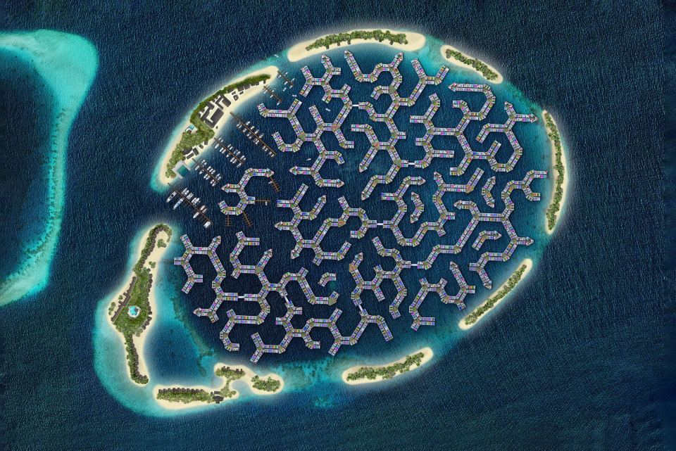 Images show what the Maldives Floating City would look like from above