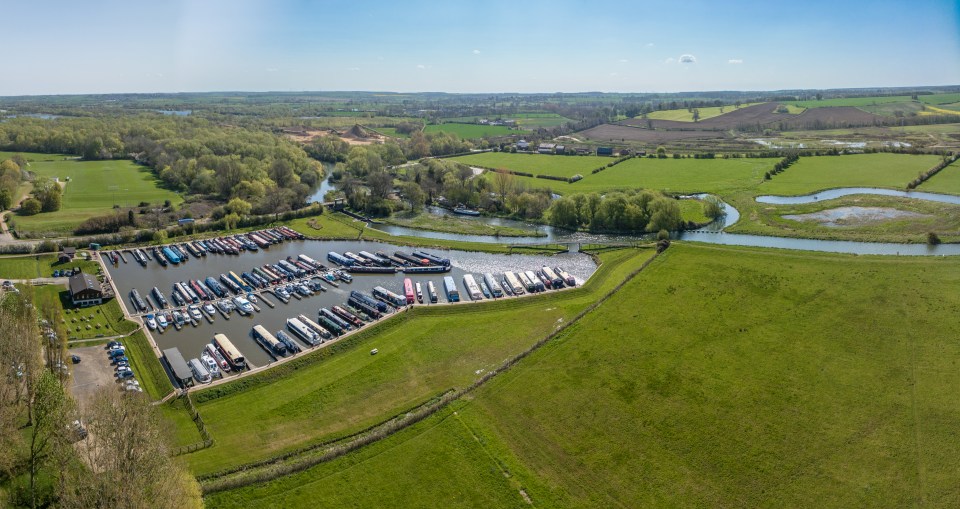 The Earls Barton White Mills Marina has a tiny campsite, an award-winning cafe and views of Nene Valley