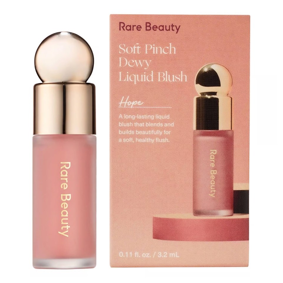 Rare Beauty’s soft pinch liquid blush, £15, from sephora.co.uk