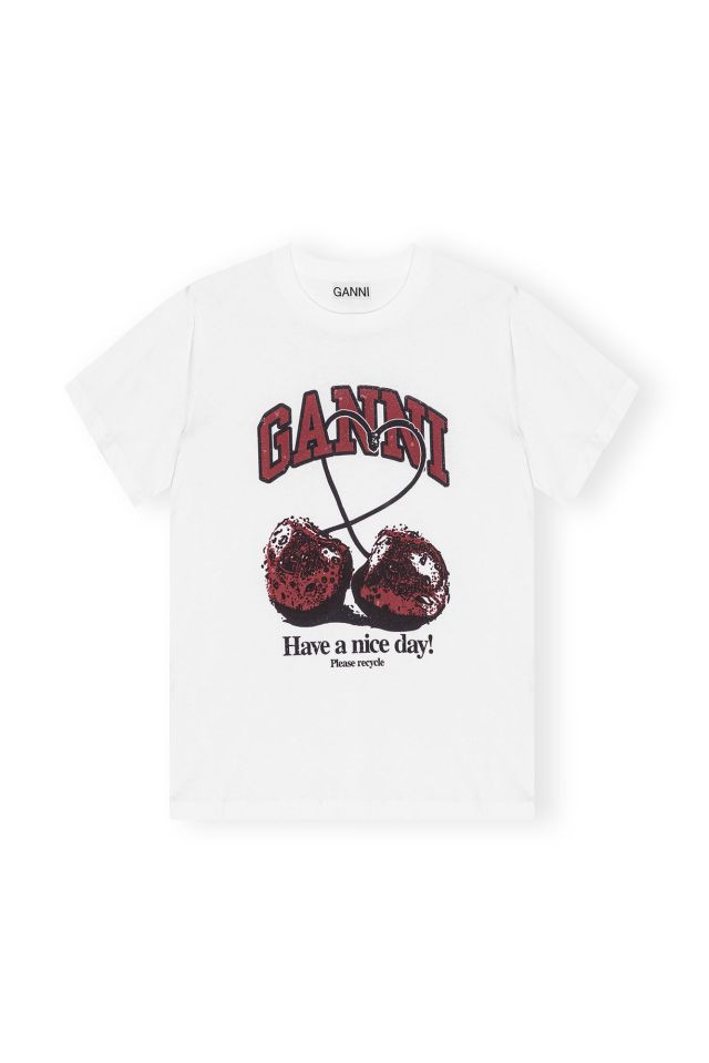 Slogan T-shirt, £95 at ganni.com