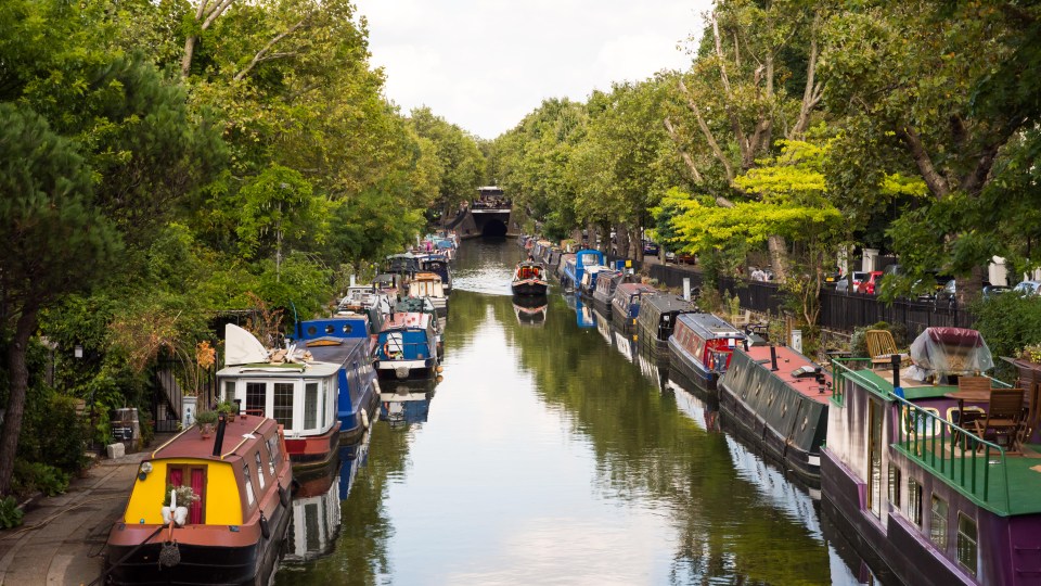 Follow the towpath through tranquil Little Venice in North London, which is lined with an abundance of waterfront cafes and pubs