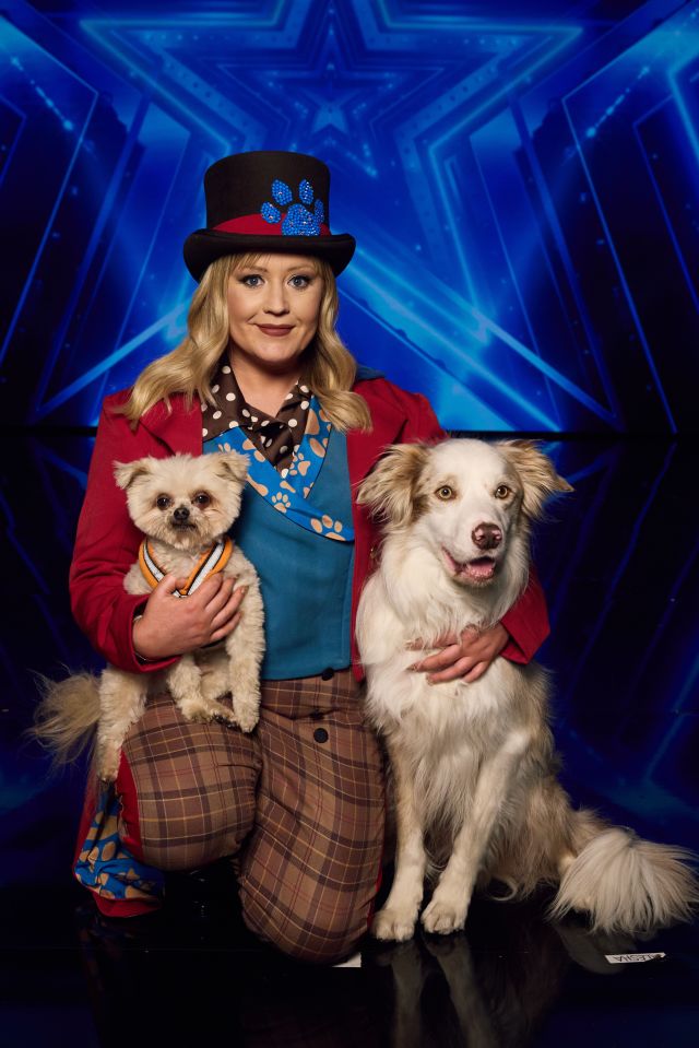 Lucy Heath from Grantham, Lincs, performed with her quartet of dancing dogs, The Trickstars