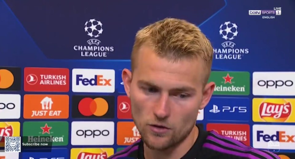 Matthijs de Ligt revealed the linesman apologised 'for making a mistake'