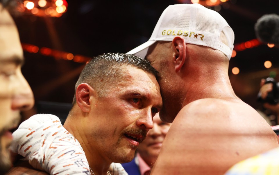 Which saw Fury make a touching promise to Usyk