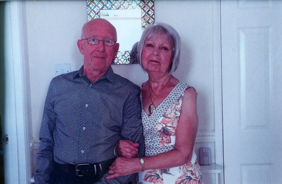 Elaine Hollier, pictured with husband Dennis, was rushed to hospital on Saturday