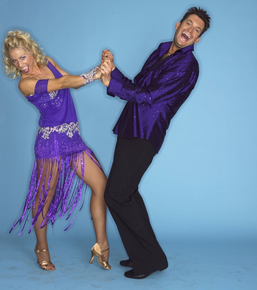 Kylie Jones and Jason Wood looking pretty in purple ahead of the first season of Strictly