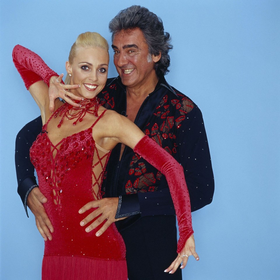 Camilla Dallerup and David Dickinson ready to dance the night away in 2004