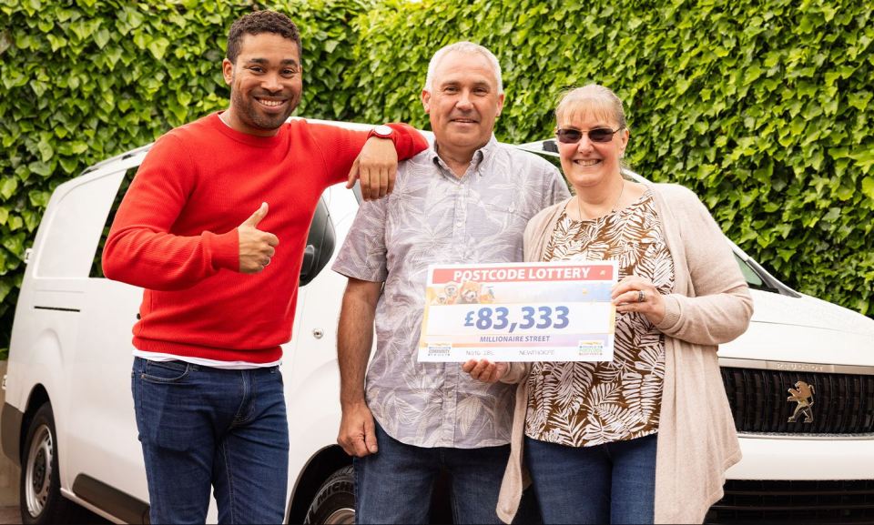 Diane and Paul celebrate £83,333 win in People's Postcode Lottery