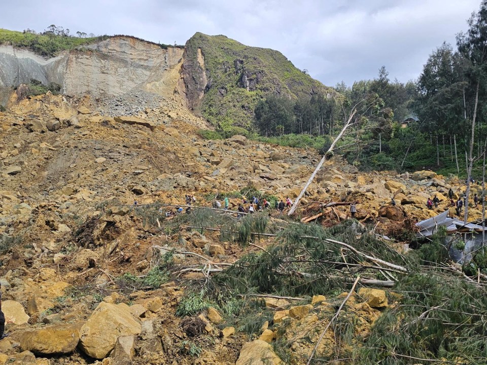 A major landslide has swept an entire village away in Papua New Guinea