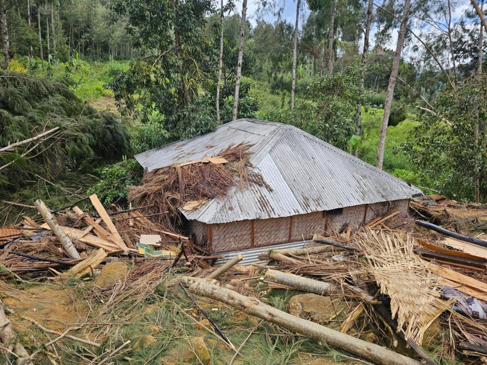 Dozens of homes were destroyed as families were buried alive in their sleep