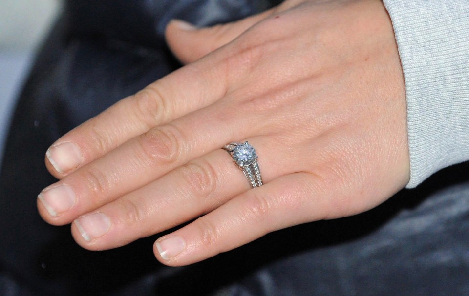  Zara shows off her engagement ring